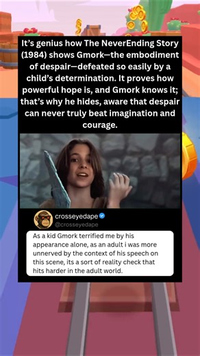 It’s genius how The NeverEnding Story (1984) shows Gmork—the embodiment of despair—defeated