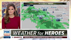 US military bases across central Plains contend with heavy rain, thunderstorms on Tuesday | Latest Weather Clips | FOX Weather