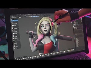Sculpt with me - Modeling Harley Quinn in Blender