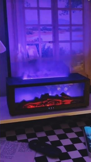 LED Fireplace Aroma Diffuser 🔥 | Relax & Decorate in Style #short