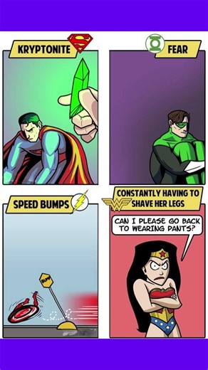 Why Wonder Woman’s Fear Is WAY Scarier Than Superman & Flash?! 🤯😂 #shorts #viral #trending #funny