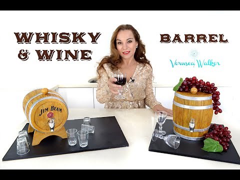 Whisky & Wine Barrel Cake with working Tap
