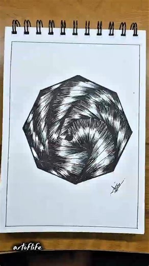 DAY:-25 Zentangle Art for beginners/ Illusion art#zentangleart #illusionart #shorts #3dart #art