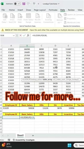 Struggling to use vlookup in excel, watch till end#excel #exceltips #exceltricks #vlookup