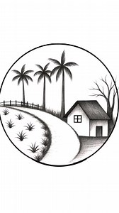 1.3M views · 6.3K reactions | Easy and Beautiful Circle Village Scenery Drawing #howtodrawscenery #drawing #art #howtodraw #easydrawing #pencildrawing #circle #scenerydrawing #villagescenery | Tanvir Art Academy | Facebook