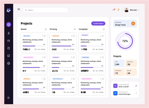 Project & Task Management Admin Dashboard📋✅