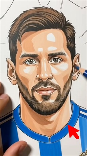 Drawing Messi Sketch❤️ #football #messi