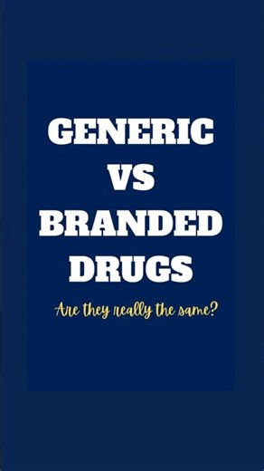 Generic vs Branded Drugs💊#GenericMedicine #DrugFacts #PharmaShorts #MedicalAwareness #YouTubeShorts