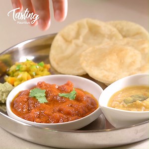 6.7K views · 3.9K reactions | Menu du jour ‍  Ti puri avek Yoplait Lait Callié Nature Sucré  Rougay tomat  Kutcha  Kari gro-pwa Bon apeti zot tou  #mauritius #tasting #foodie | Tasting Mauritius | Facebook