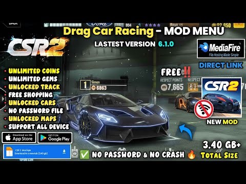 CSR racing 2🔥 Drag Car Racing Mod Menu APK v6.1.0 – Unlimited Coins & Gems | All Cars Unlock | MOD.