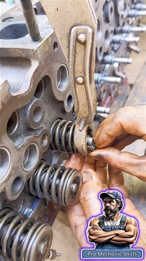 Valve Spring Lock Install in Seconds #shorts #engine #viralshorts