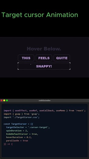 Target Cursor Animation #backend #coding #html #css #webdesign #programming #frontend #python