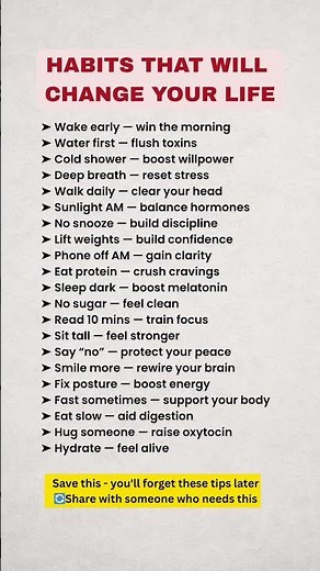 21 Daily Habits That Will Change Your Life ✨