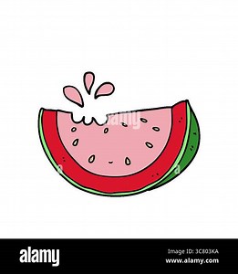 A simple looping animated cartoon watermelon Stock Video Footage - Alamy