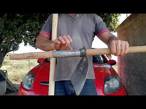 como colocar cabo na enxada ou no enxadão,
