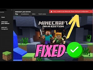 Sorry, unable to start minecraft. Please check your configuration