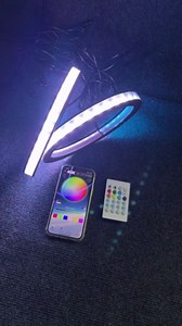 2PCS 12" RGB Dream Color Chasing LED Speaker Rings, Flowing Multi-Color Audio Accent Lights with App & Remote Control, Waterproof Speaker Halo Kit Fits for 12-inch Subwoofers & Speakers