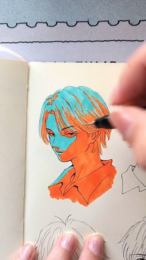 Rose Drawing and Butterfly Sketch with Markers