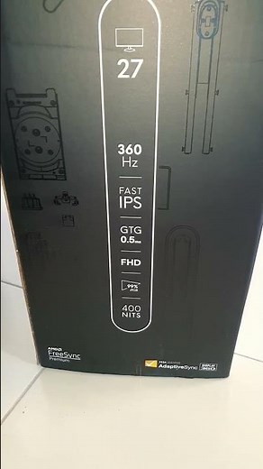 Alienware AW2724HF FHD 360hz #gaming #monitor box info. 400nits HDR fast IPS, 99% SRGB