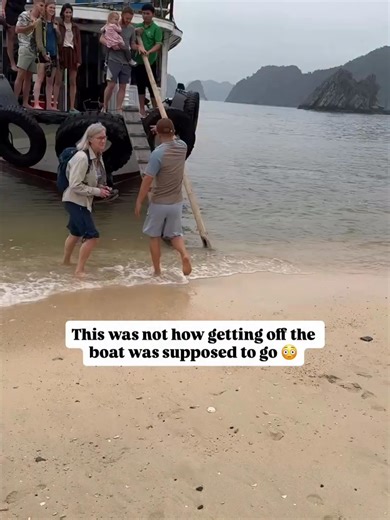 Traveling with toddlers outside the U.S. means one thing: people just make it work. When we were on Cat Ba Island, our boat pulled up to a tiny island stop. To get off, you had to walk down a narrow plank over the water. My husband was about to do it holding our 2-year-old…when the boat operator stepped in. “No no,” he said. “Give me the child.” Everyone on the boat started watching. 😅 He grabbed her, carried her, kept her completely dry, and didn’t hesitate for a second. Then he immediately st