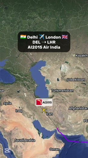 🇮🇳 DELHI TO LONDON 🇬🇧 LIVE FLIGHT PATH | Air India Flight AI2015 #PlaneFinder | Wayvana