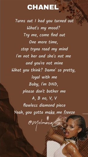 CHANEL LYRICS 🎶 #tyla #chanel #music #lyrics #trending #youtubeshorts #foryou