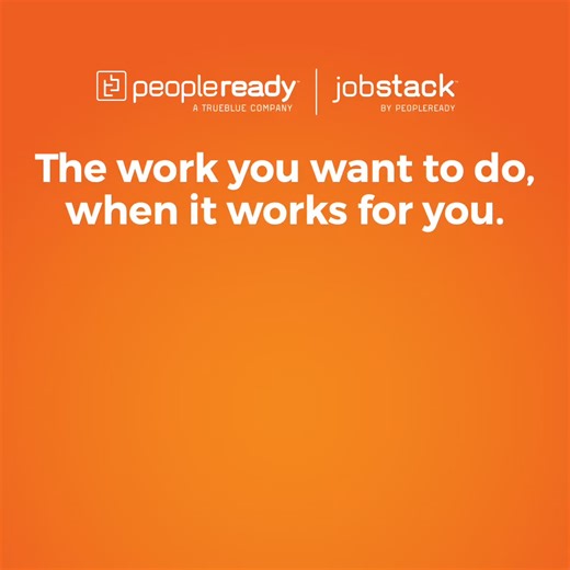 With JobStack, your work fits your life, not the other way around. Download the app to get started: bit.ly/JobStackApp #JobSearch #NewJob #NowHiring | PeopleReady
