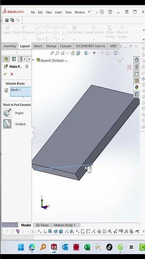 How to use Layout to Create Part in Solidworks