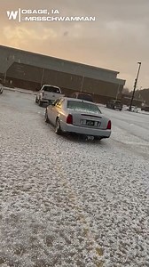 Take a look at this stunning scene of a parking lot blanketed in hail after storms moved through Osage, IA on Thursday. | WeatherNation
