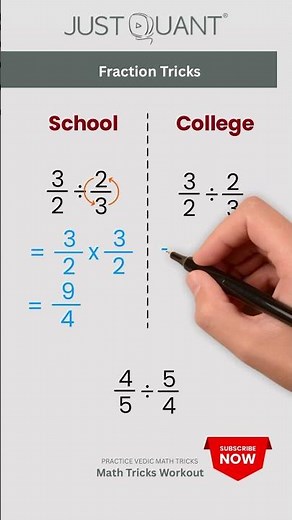 Math Tricks - Fraction Division Tricks - Easy Math Tricks - Quick Math Shortcuts #mathstricks