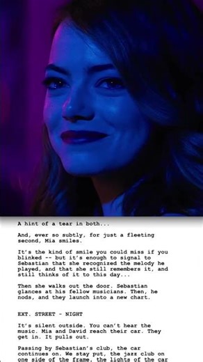 La La Land movie's Scene with its script! #explore #viral #lalaland #trending