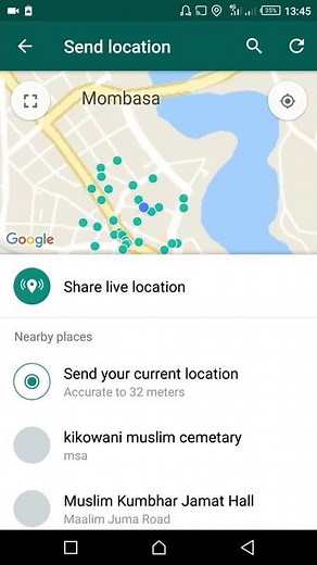 How to send your location in Whatsapp using your phones GPS.