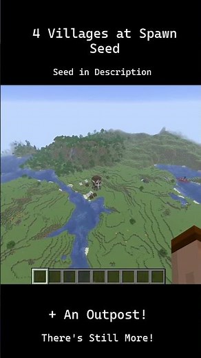 4 Connected Villages In Minecraft at Spawn - Java Seed Preview #1 #Minecraft #MinecraftSeeds