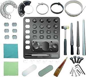 SMADOU Ring Bender Ring Bending Tool Little Spoon Bender for Soft Metals Ring Maker Tool with Superior Nylon Dies Ring Making Kit