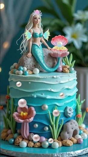 "Mermaid Cake 🧜‍♀️ ✨":