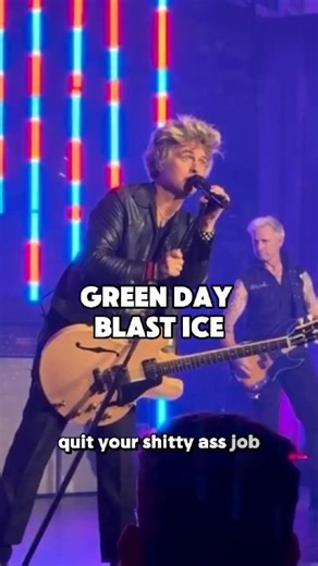 At a Super Bowl preshow in San Francisco on Saturday, Green Day called on ICE agents to "quit your shitty ass job," and dedicated "Holiday" to Minneapolis, changing the lyrics to "the representative from Epstein Island has the floor." 📹 @green_day_cz3chia | BrooklynVegan