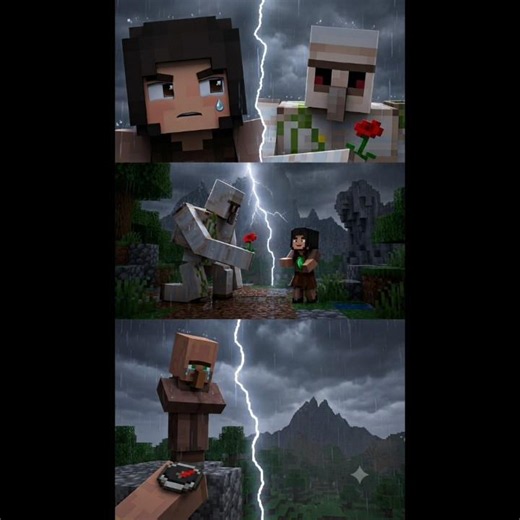 The Sweetest Friendship in Minecraft! ❤️ Iron Golem Love Story #viralcontent