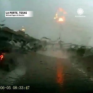 3K views · 88 reactions | Caught on dashcam: Here's why driving in a downpour can be dangerous! Watch the moment a truck hit a puddle, which caused it to hydroplane and spin out. ⁣ | AccuWeather | Facebook