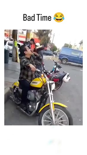 followtrend881 on Instagram: "The video captures a man casually sipping a beer while seated on his yellow motorcycle amid parked police vehicles in what appears to be a Mexican street, highlighting a moment of risky nonchalance that narrowly avoids intervention. , a account specialising in humorous police footage, the clip has garnered over 4 million views and 25,000 likes, with replies predominantly featuring laughter emojis and anecdotes of similar close calls. This scenario underscores common