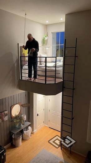 REMODELED.AI on Instagram: "Loving the loft life? ️辰 Would you want this lofted bed concept in your house or apartment? Check out this aesthetic inspiration by @petesquared23  #apartmentdecor #apartmenttherapy #interiordesign #bedroomdesign #bedroomdecor #realtorlife #love #cozyhome #cozyvibes #housebeautiful #houseplants #homedecor"