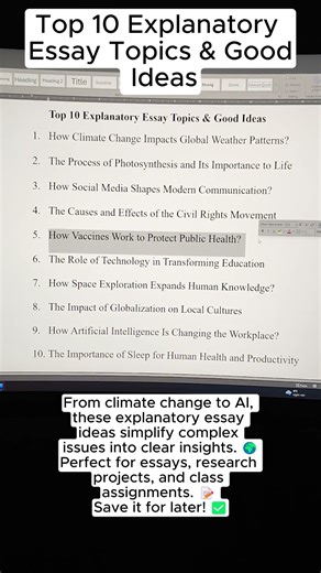 Top 10 Explanatory Essay Topics & Good Ideas