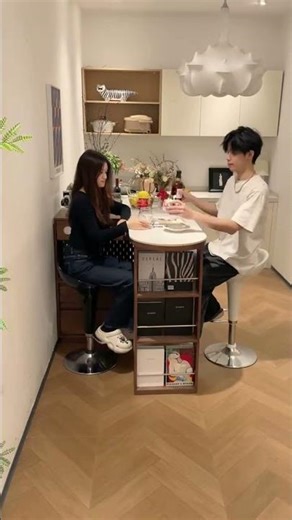 【狭小空間必見】瞬時に広がる魔法のバーカウンター🍷✨ #インテリア #家具