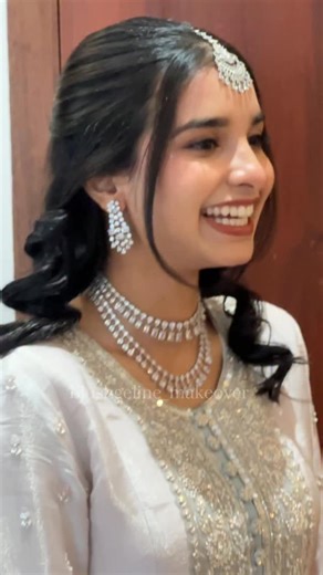 Brides Of Thesli on Instagram: "Happy face😍 Pretty bride @_daaannn1 in blushgeline_makeover Mua:- @blushgeline_makeover Ornaments:- @goldencup_rental_jewellery Out fit:- @paridhan_bypastel"