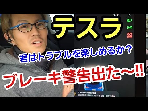 A blue Tesla came along and complained about the warning lights and the brakes, but it wasn't bec...
