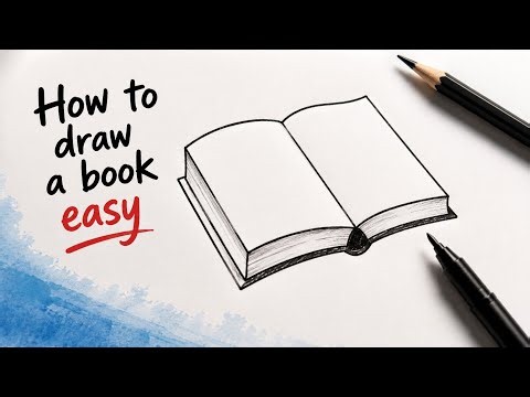 How to Draw a Book Easy 📖 | Easy Book Drawing Step by Step | Pencil Drawing Tutorial
