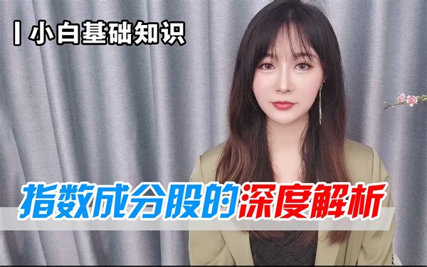 指数成分股的深度解析【小白基础篇】