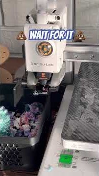 Ever seen a 3D printer 💩 poop? My ‪@BambuLab‬ making a pink & purple dragon 4 my #coverstar giveaway