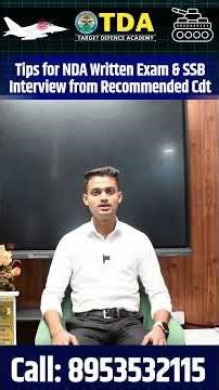 Tips for NDA Written Exam & SSB Interview from Recommended Cdt | NDA Written Exam Tips #nda #ssb