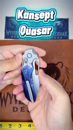 Kansept Quasar - Full Dress- Knife art in timascus and 20CV #edc #blade #foldingknives