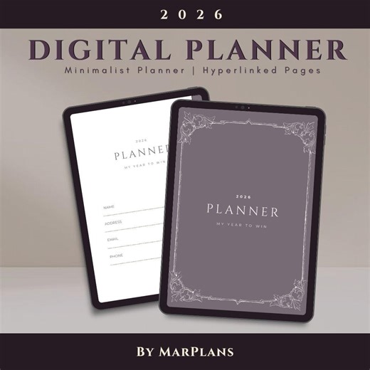 2026 Digital Planner | Hyperlinked, Budget & Habit Tracker (A4 PDF) - Etsy
